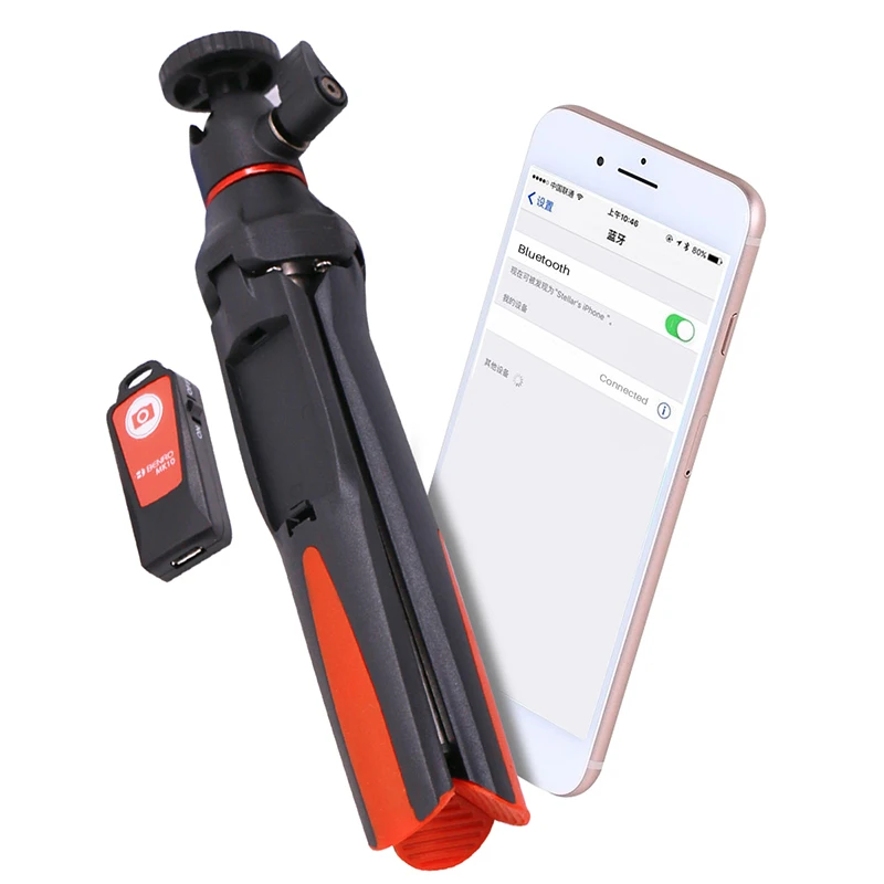 BENRO 33 inch ручной и мини-штатив 3 в 1 Автопортрет монопод телефон Selfie stick W Bluetooth пульт дистанционного управления для Iphone 8 GoPro