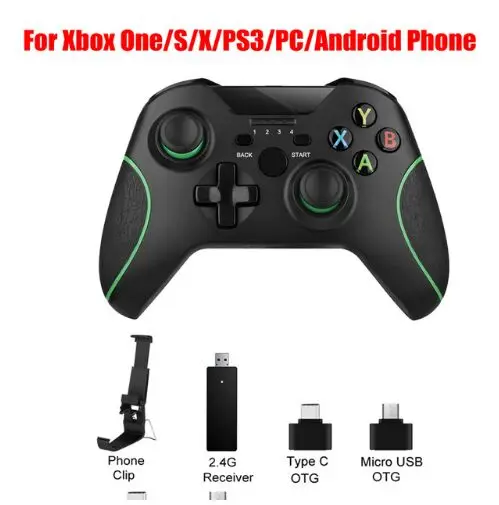 2,4 г беспроводной контроллер для Xbox One консоли ПК Android геймпад для смартфона джойстик - Color: Dark grey