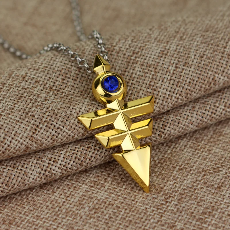Игра Головоломка Yu Gi Oh Eyes Логотип Ожерелье Подвески Золотое серебро ожерелье s для женщин мужчин ювелирные изделия подарок
