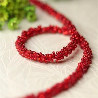 0 5cm1yards multi color beaded trimmings for clothing wedding dresses diy sewing accessories trim for tailor