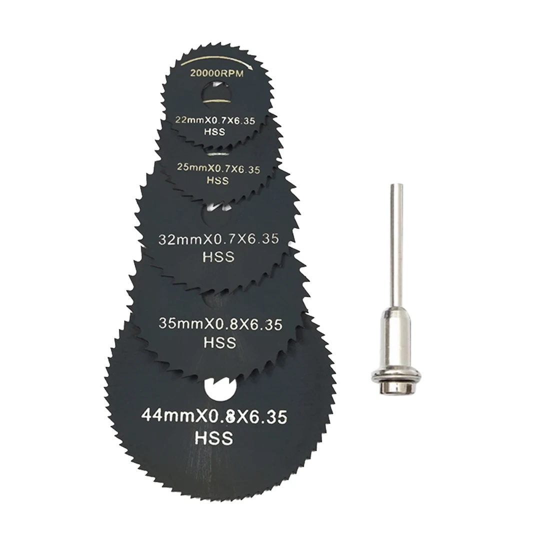 

6Pcs Mini HSS Circular Saw Blade Rotary Tool For Dremel Metal Cutter Power Tool Wood Cutting Discs Drill Mandrel Cutoff 22-44mm