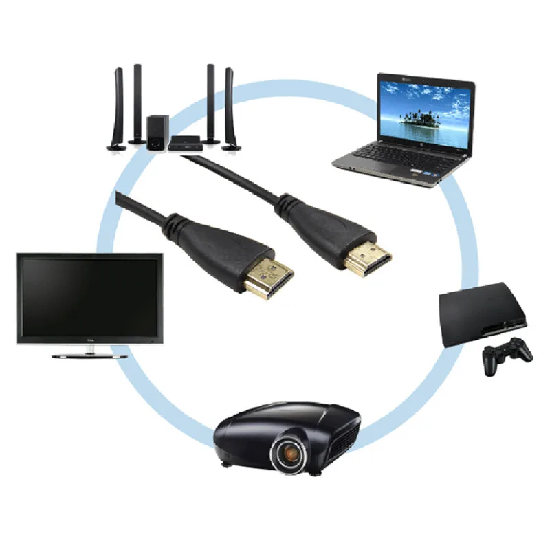 HDMI кабель Male-Male HD 1080P высокоскоростной позолоченный штекер 1,4 в 3 фута 9 футов 0,3 м 1 м 2 м 3 м 5 м 7,5 м 10 м для HD lcd HDTV xbox PS3