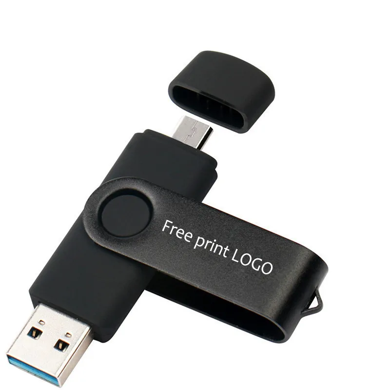 Black JASTER USB OTG флэш-накопитель 8 ГБ 16 ГБ 32 ГБ 64 Гб 128 ГБ флеш-накопитель для Android мобильного телефона Micro(5 шт. бесплатный логотип - Цвет: Black