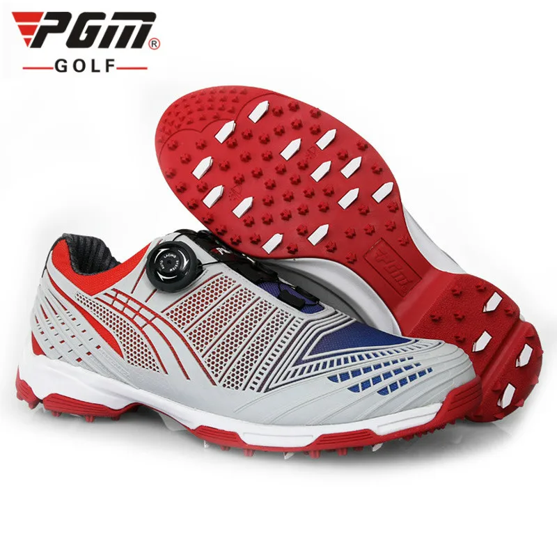 

2020 Men Pgm Golf Shoes Breathable Knob Buckle Shoelace Sneakers Anti-Slip Spikes Non-Slip Golf Shoes For Male AA51039