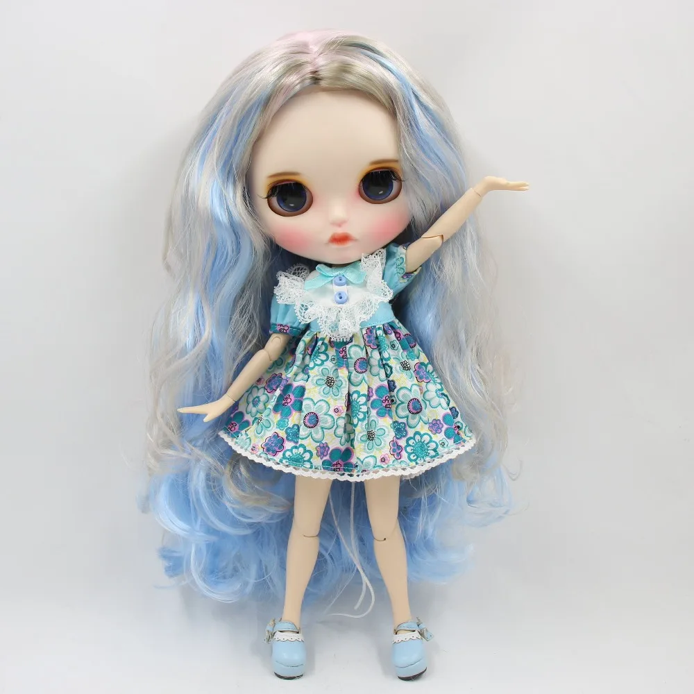 Ледяная кукла DBS Blyth 1/6 bjd сустав тело белая кожа резные губы матовое лицо с бровью