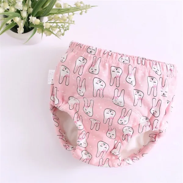 Pink Bow Rabbit 6 слой с промежностным углом для подросткового возраста из хлопка, шорты, трусы тканевые подгузники многоразовые детские подгузники из водонепроницаемого материала; детское нижнее белье можно стирать - Цвет: Pink Bow Rabbit