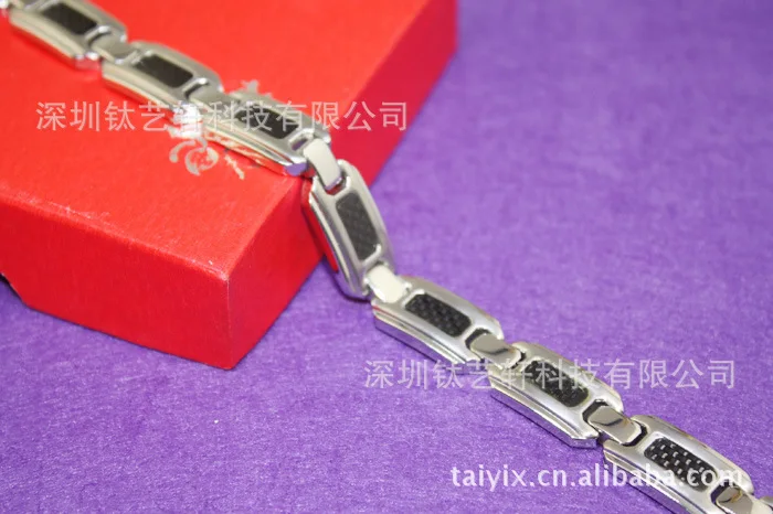 Yixuan TY095 титана углеродного волокна анти-анти-усталость браслет из нержавеющей