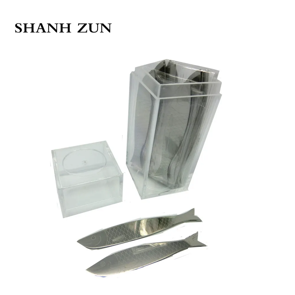 SHANH ZUN 8 шт. воротник в форме рыбы из нержавеющей стали остается прозрачной