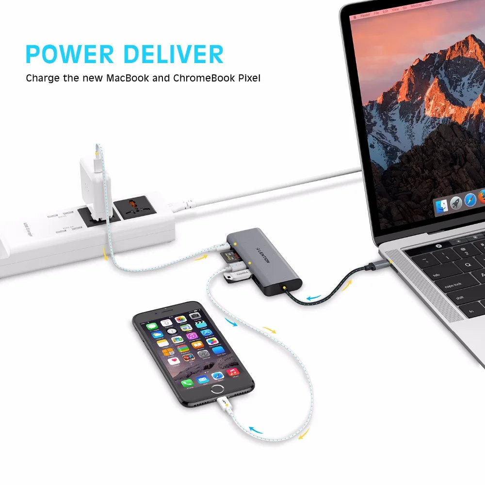 Lention USB C хаб все в одном 4 К 30 HzHDMI Card Reader RJ45 PD 3 0 Multi Порты и разъёмы сплиттер для MacBook