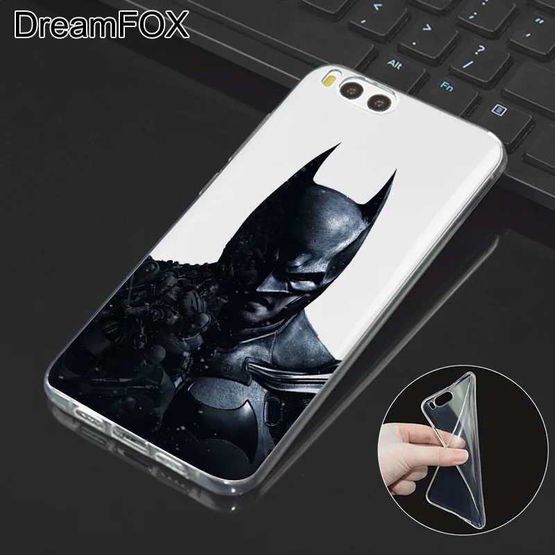DREAMFOX M060 Бэтмен Мягкий ТПУ силиконовый чехол для Xiaomi Mi Note 2 3 4 5 6 8 SE M5 4C 4S 5C 5S 5X 6X A1