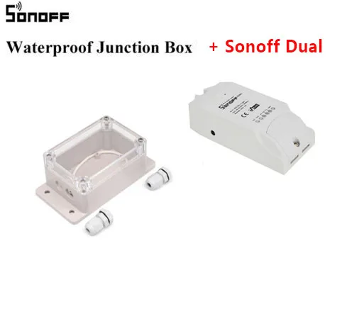 Интеллектуальный выключатель света Sonoff IP66 Водонепроницаемый распределительная коробка в виде ракушки удаленный виде сосулек, украшение на Рождество и другие в дождь и снежные дни для Sonoff Basic/RF/Dual/Pow переключатель