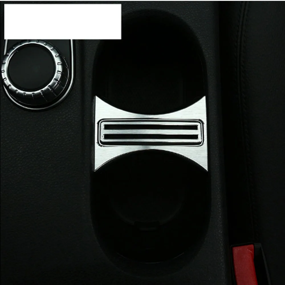 Aluminum Alloy Cup Holder Cover Frame Trim For Mercedes Benz CLA 200 220 260 GLA A Class W176 C117 W117 Car Accessories