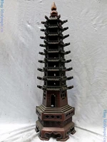 red bronze sculpture china copper dragon pagoda of cultural prosperity statue