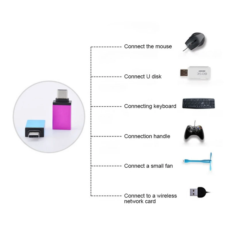 Адаптер с разъемом Type C для USB OTG конвертер 3 0 адаптер портом зарядки MacBook Pixel Lumia