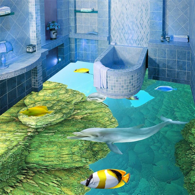 3D Пол для аквариума ПВХ водонепроницаемая пленка | Строительство и ремонт