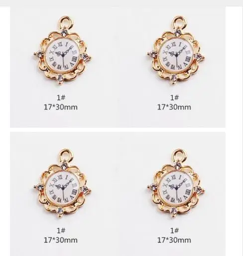 New 20Pcs Popular cartoon Alice in Wonderland Watches Necklace Key chain earrings DIY Metal Charm Pendants Jewelry Making | Украшения и