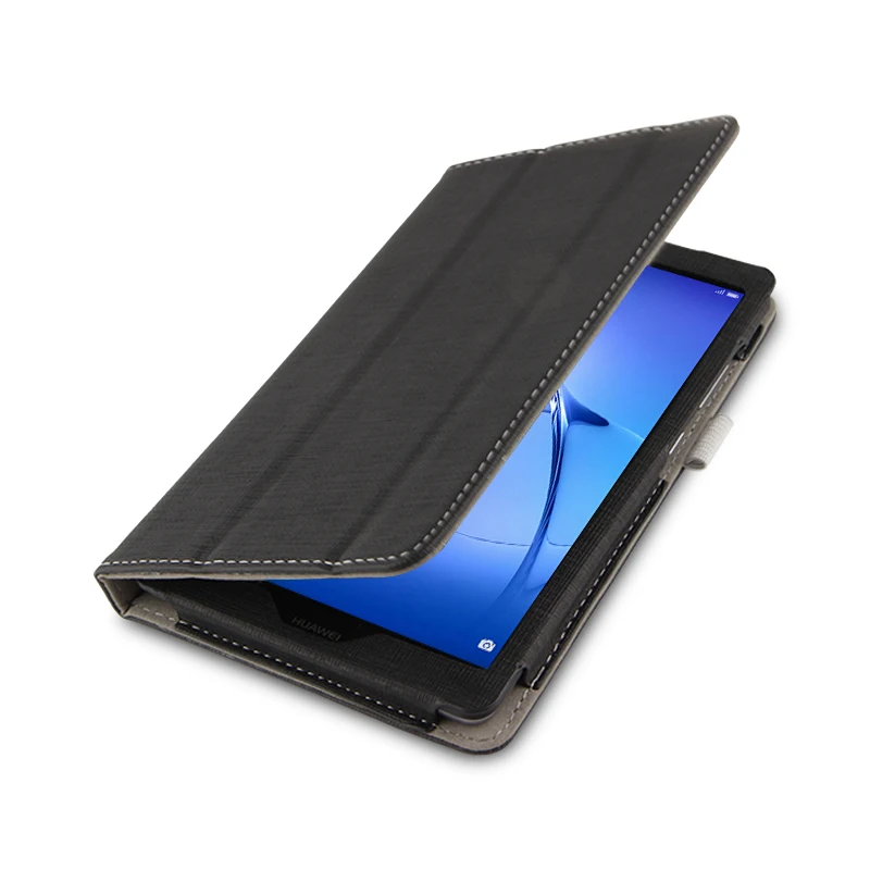 Высококачественный чехол книжка из искусственной кожи и холста для Huawei MediaPad T3 7 0|