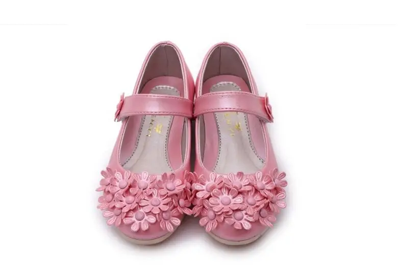 

Girls Shoes For Kids 2017 Spring/Autumn Princess Shoes Floral Fashion Children Baby Leather Shoes Party Performance Shoes