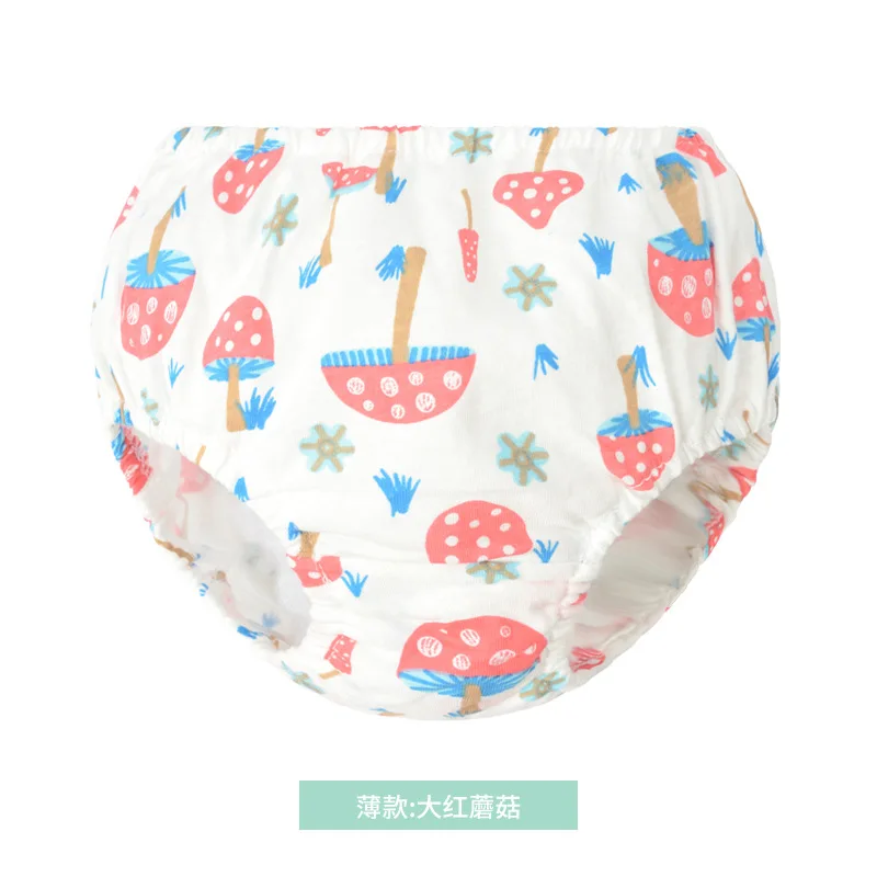 13 0-7Y Baby Girls Panties Toddler Boys Underwears Infant Cotton Training Reusable Nappy Washable Diapers Cover Cartoon Bread Pants - Цвет: 13