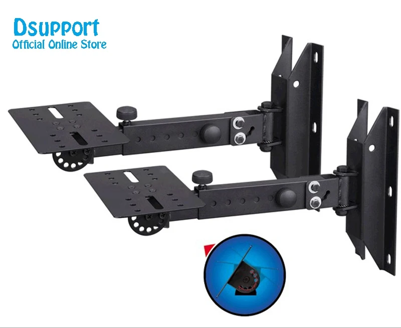 

(1 Pair=2 pieces ) Professional Tilting Rotating Speaker Bracket Wall Mount Holder With Metal Plate WD328