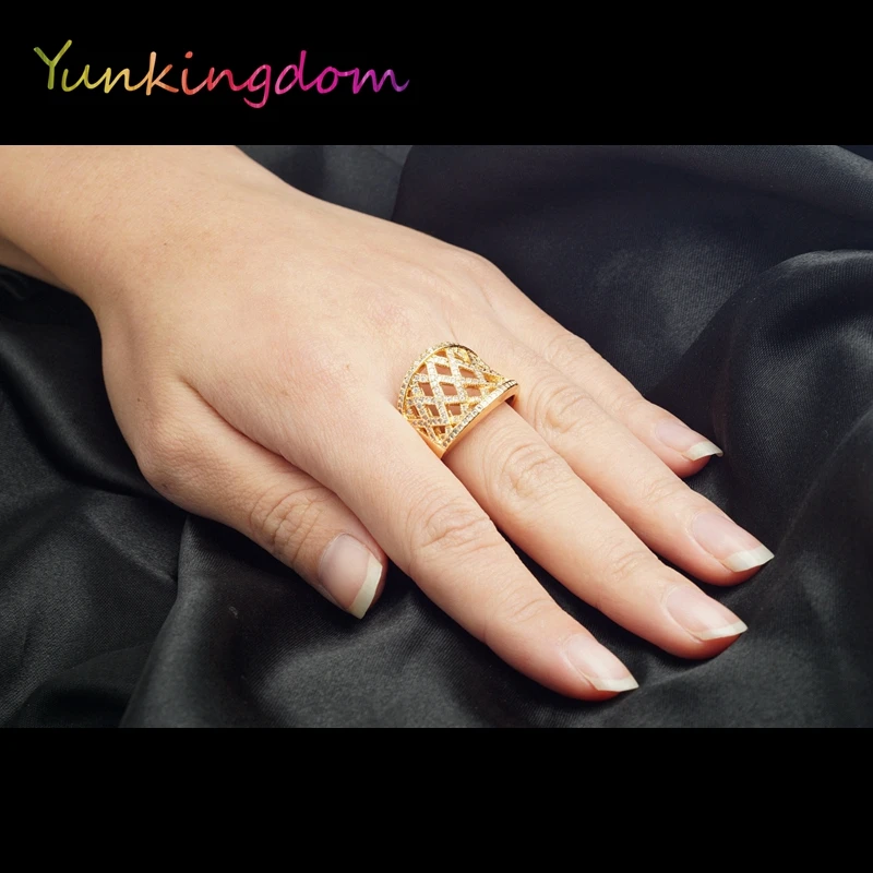 Новинка Лидер продаж кольца Yunkingdom с инкрустацией из кристаллов для женщин модные