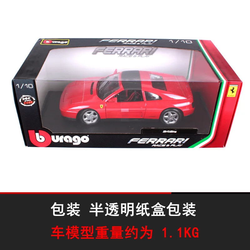 Литая металлическая Игрушечная модель автомобиля BBURAGO 1:18 для Ferra F348
