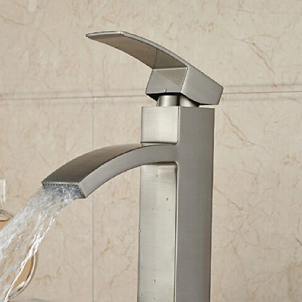 Новое поступление никелевый Матовый Твердый латунный кран для ванной раковины