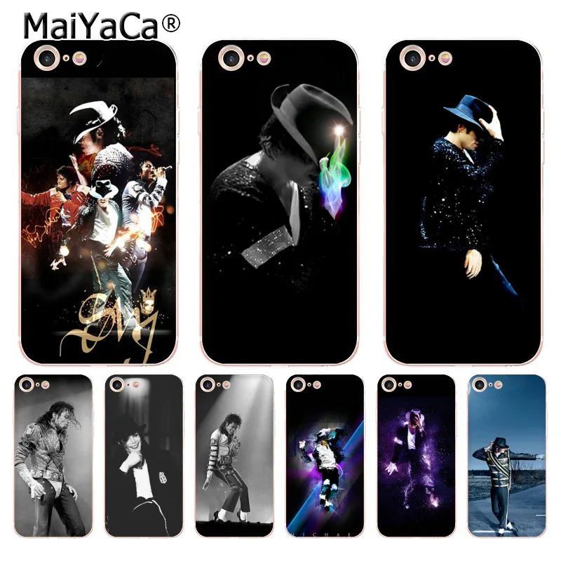 MaiYaCa Майкл Джексон цветной рисунок мягкий ТПУ чехол для телефона iPhone 8 7 6 6S Plus X 5 5S SE