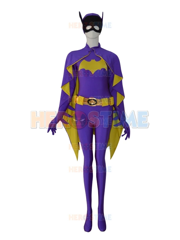 Индивидуальные фильмы новейший Batgirl фиолетовый женский костюм супергероя из