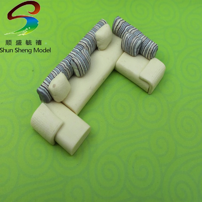 

VSF20 Yellow Color Mini Modern Model sofa set For Model Design scale 1:25--1:50 model Furniture