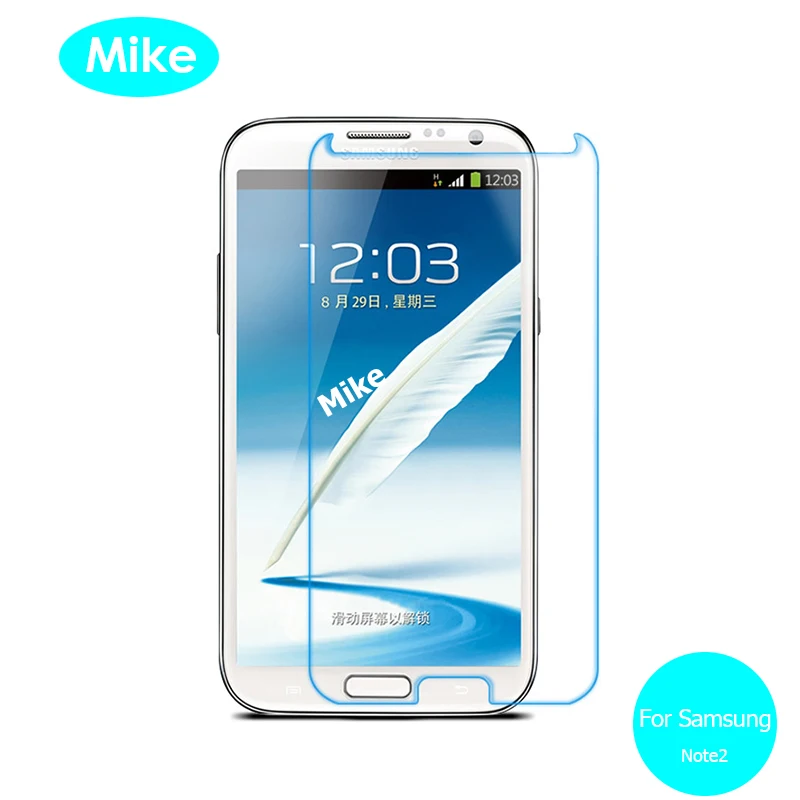 Закаленное стекло для Samsung Galaxy note2 защита экрана 9h защитное на note 2 II N 7100 GT N7100