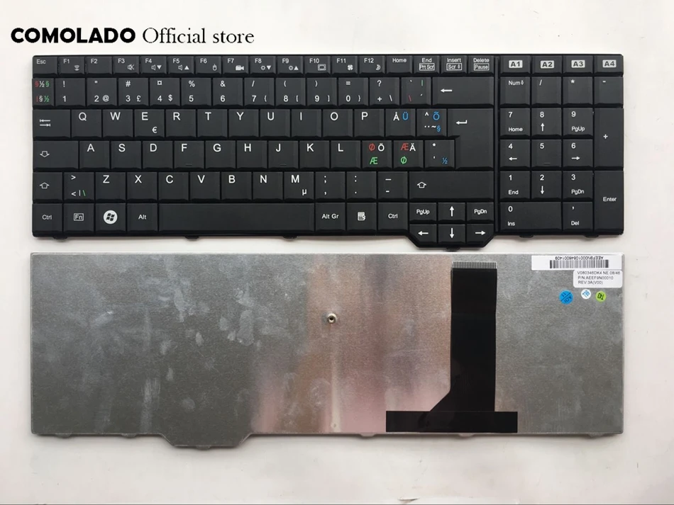 ND Скандинавская клавиатура для Fujitsu XA3520 Amilo Pi3625 XA3530 Xi 3670 Li 3910 XI 3650 черная клавиатура для ноутбука ND макет