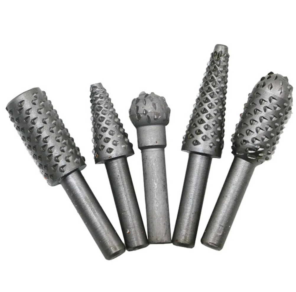 Power Tool 5pcs/set Woodworking Rasp Chisel Shaped Rotating Embossed Grinding Head Engraving Pattern Cutter Milling HOT | Инструменты
