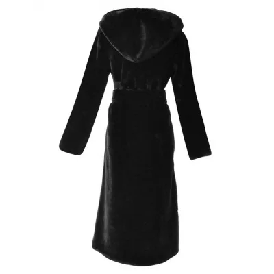 Новинка женская черная куртка большого размера S/7Xl с капюшоном из искусственного