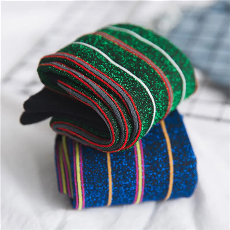 Новинка блестящие женские носки [EIOISAPRA] зимние модные длинные золотистые