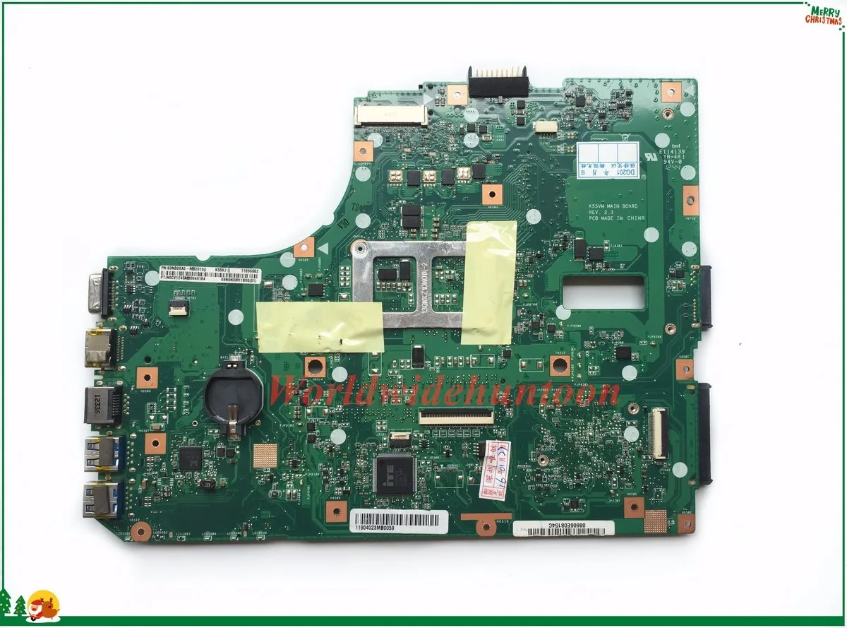 Материнская плата для ноутбука Asus K55VJ K55VM REV.2.3 PGA989 DDR3 USB3.0 100% протестированная и