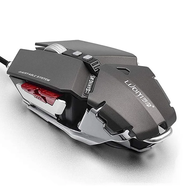 FELYBY Проводная игровая мышь USB металлическая пользовательская Поддержка программирования Эргономика 4800 dpi 4 цвета 10 кнопочная компьютерная мышь для ПК ноутбука - Цвет: Package A