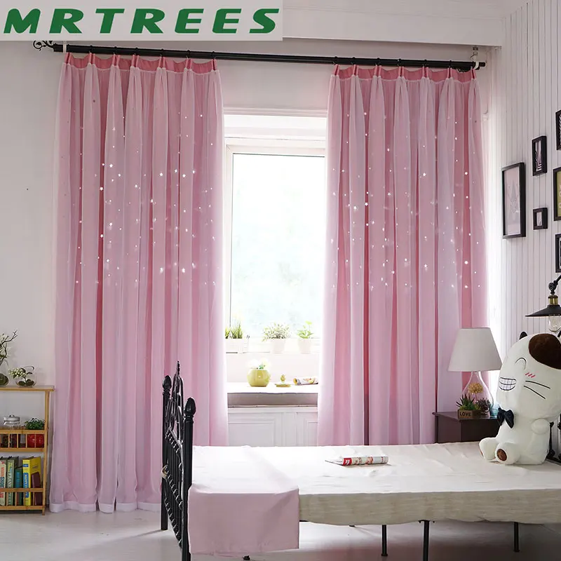 MRTREES шторы блэкаут плотные для гостиной современный сращивания Детская спальня