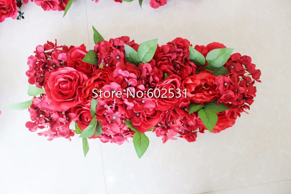 SPR Red wedding arch table runner flower wall stage backdrop decorative wholesale artificial centerpiece 10pcs/lot | Дом и сад