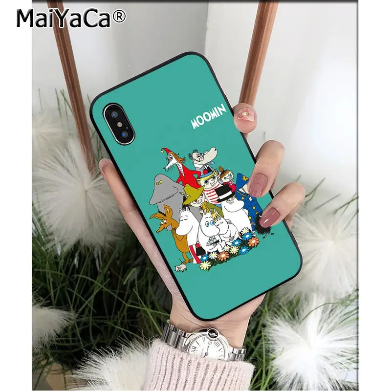 Мягкий силиконовый чехол MaiYaCa Moomin Pikku myy для iPhone X XS MAX 6 6S 7 7plus 8 8Plus 5 5S