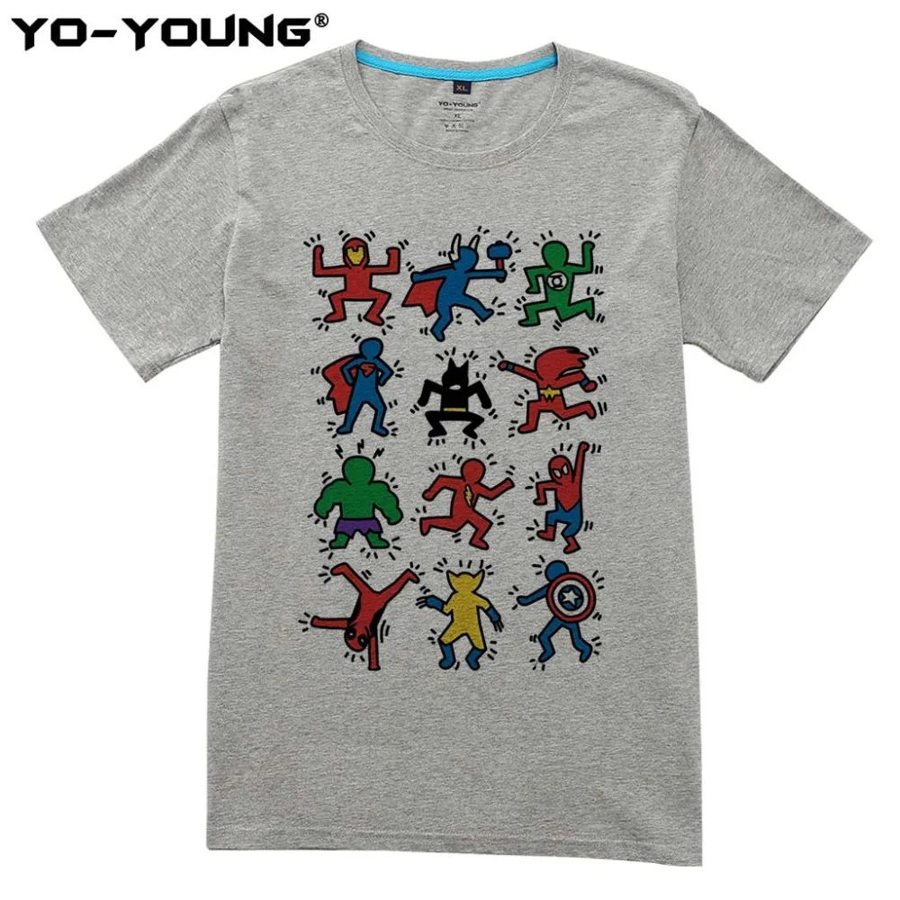 Yo-Young Marvel футболки с супергероями забавные Капитан Америка торл Железный человек