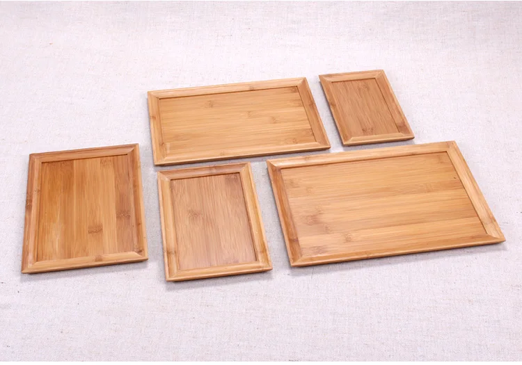 Японский стиль твердый бамбуковый поднос для хранения чая/еды/фруктов Kungfu