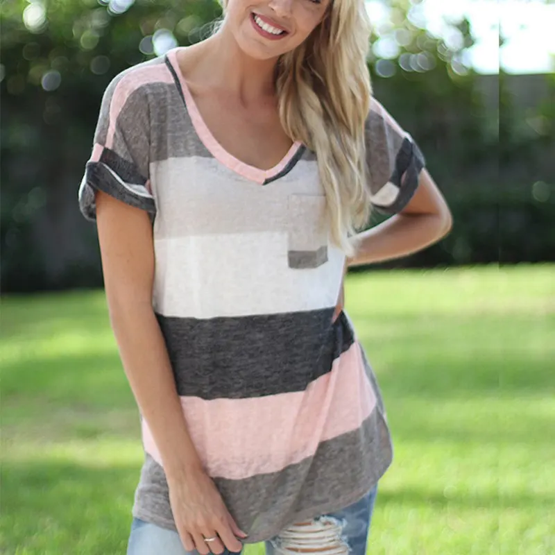 Новинка Женская Повседневная Свободная футболка с коротким рукавом летняя в