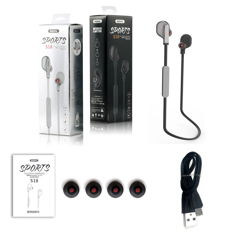 REMAX Bluetooth спортивные шейные наушники с магнитной беспроводной Fone De Ouvido с HD микрофоном Музыка для iphone 5s 6s xiaomi