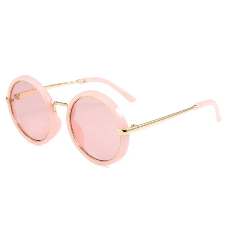 Модные круглые детские солнцезащитные очки с защитой от ультрафиолета винтажные