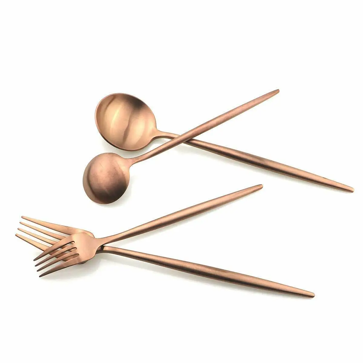 1Piece Rose Gold 18/10 Stainless Steel Dinnerware Set Tea Dinner Scoops Forks Steak Knives Cutlery Luxury Silverware | Дом и сад