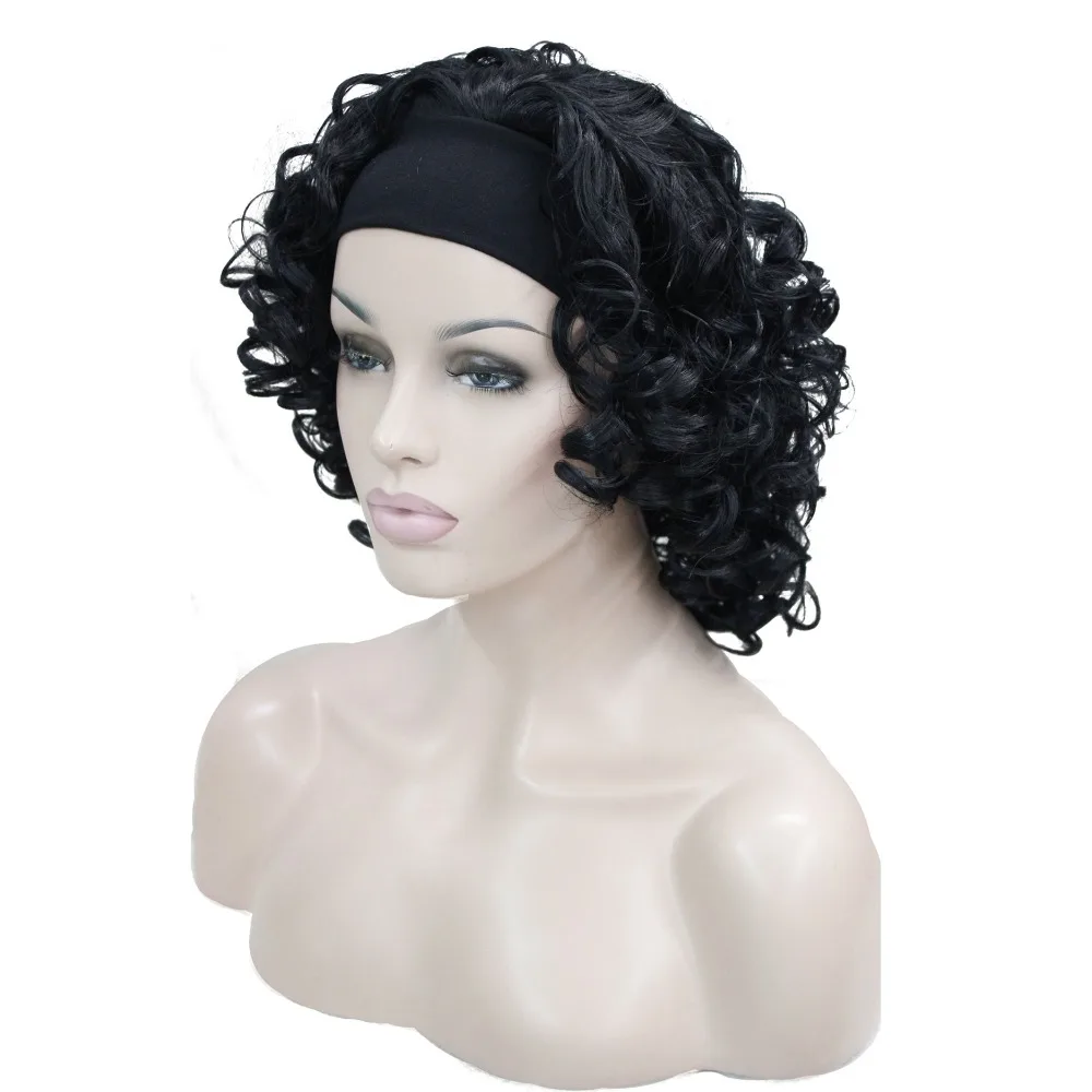 StrongBeauty женские кудрявые волосы средней длины 3/4 парики Черный/светлый женский