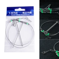 stainless steel fishing rigs wire leader rope line swivel string hooks balance bracket fishing tackle accessorie
