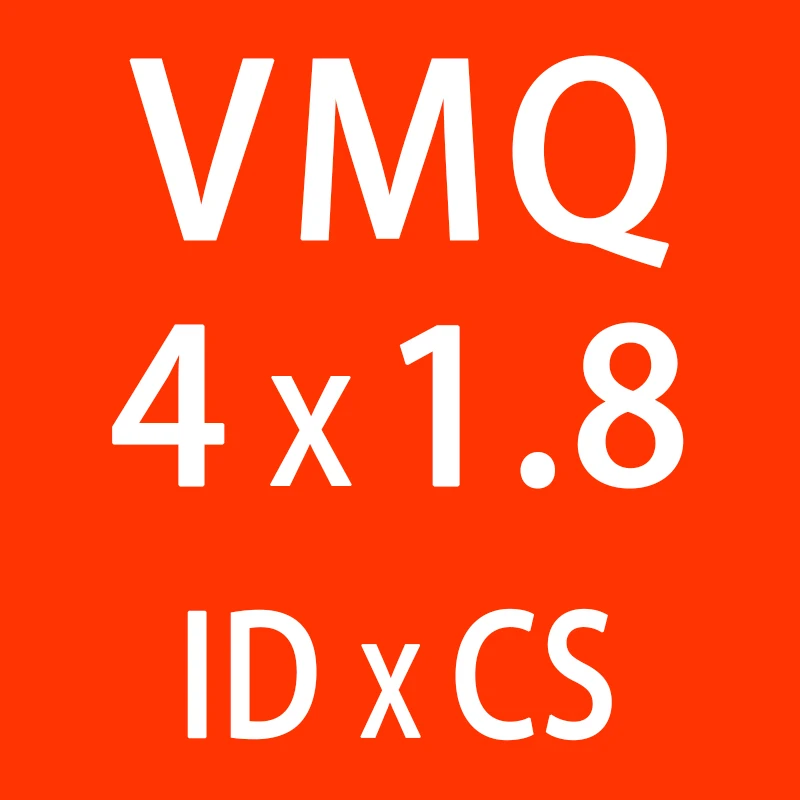 ID4mm 10 шт./лот силиконовые кольца/VMQ уплотнительное кольцо 2,24 мм толщина ID1.8/2/2,5/2,8/3,15/3,55/3,75/4 мм резиновое уплотнительное кольцо уплотнительная прокладка - Цвет: ID4mm
