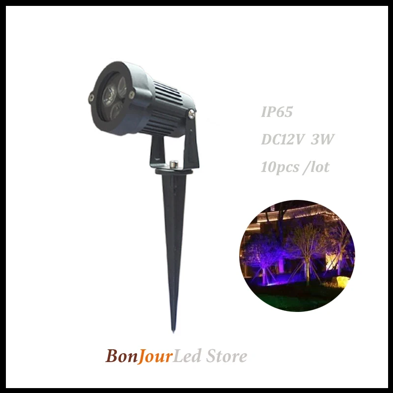 

10pcs/lot Free Shipping DC12V 3W Waterproof LED Lawn Lamp Garden Outdoor Lighting Path Spot Bulb Pure/Warm White